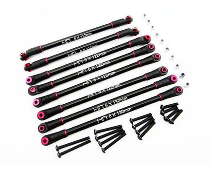 Hot Racing - Aluminum 4 Link Wheelbase Links Set, 12.3" (313mm), for Axial SCX10 - Hobby Recreation Products