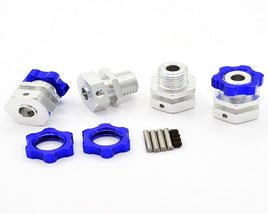 Hot Racing - Aluminum +6mm 17mm Hubs, Hex Serrated Nuts, for Traxxas MT - Hobby Recreation Products