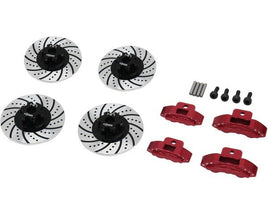 Hot Racing - Aluminum Brake Disc w/ Red Calipers, for Traxxas 4-Tec 2.0 - Hobby Recreation Products