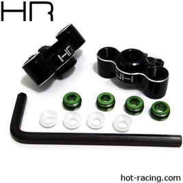 Hot Racing - Aluminum Knuckles, 1/16, Pair (Green Screw) - Hobby Recreation Products