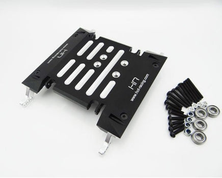 Hot Racing - Aluminum Skid Plate with Four Link Adjustment Tabs and Skid Bearings - Hobby Recreation Products