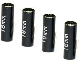Hot Racing - Aluminum Standoff Post Link 6x18mm w/ M3 Threads, Black, 4pcs - Hobby Recreation Products