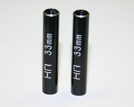 Hot Racing - Aluminum Standoff Post Link 6x33mm w/ M3 Threads, Black, 2pcs - Hobby Recreation Products
