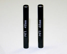 Hot Racing - Aluminum Standoff Post Link 6x48mm w/ M3 Threads, Black, 2pcs - Hobby Recreation Products