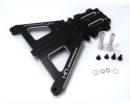 Hot Racing - Black Aluminum Front Bulkhead for Traxxas 1/10 Rally 4X4 and Slash 4x4 LCG - Hobby Recreation Products