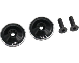 Hot Racing - Black Large Wing Buttons, Aluminum (2pcs) - Hobby Recreation Products