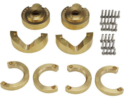 Hot Racing - Brass Steering Knuckles Portal Gear Cover, Super Heavy, for TRX4 - Hobby Recreation Products