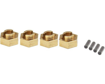 Hot Racing - Brass Stock Wheels Hub, 7mm Hex, for SCX24 - Hobby Recreation Products