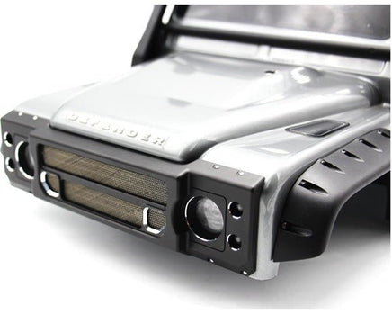 Hot Racing - Front Custom Grille, Aluminum, for Traxxas TRX4 Land Rover Defender - Hobby Recreation Products