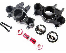 Hot Racing - Heavy Duty Aluminum Axle Carriers with Carbon Fiber Steering Arms - Traxxas Revo, Summit, Slayer - Hobby Recreation Products