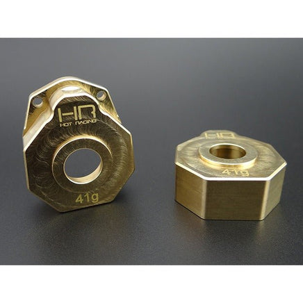 Hot Racing - Knuckle Portal Cover, Brass, Heavy Metal, for TRX4 - Hobby Recreation Products