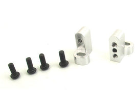 Hot Racing - Silver Aluminum Dig Servo Mounts, for Losi 1/10 Comp Crawler - Hobby Recreation Products