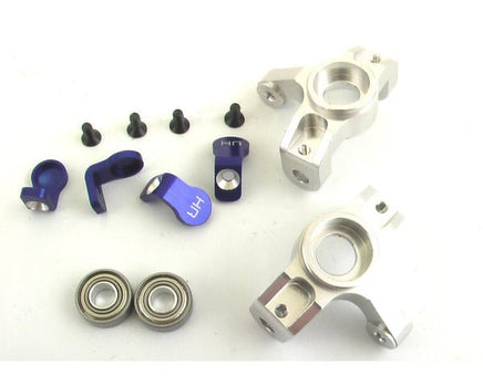 Hot Racing - Silver Aluminum Front Steering Knuckles, for Losi Rock Comp Crawler - Hobby Recreation Products