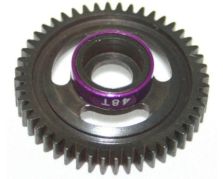 Hot Racing - Steel Spur Gear, 48 Tooth, Purple, for Traxxas 1/16 Scale - Hobby Recreation Products
