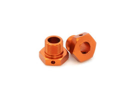 HPI Racing - 17mm Hex Hub Adaptor (Orange/2pcs) - fits Savage X Flux V2 and 4.6 GT-6 - Hobby Recreation Products