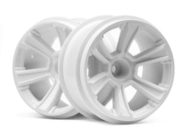 HPI Racing - 6-Shot MT Wheel, White, (2pcs), Jumpshot MT - Hobby Recreation Products
