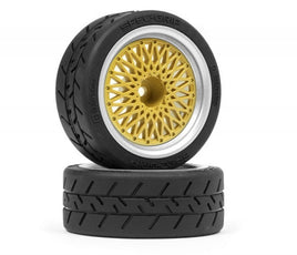 HPI Racing - BBS RS Wheels Silver/Gold 26mm (6mm Offset), for 1/10 Touring Cars - Hobby Recreation Products