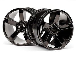 HPI Racing - Bullet MT Wheels, Black Chrome (Pair) - Hobby Recreation Products