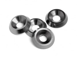 HPI Racing - Cone Washer, 3X9X2mm, Gunmetal, (4pcs), E10 - Hobby Recreation Products