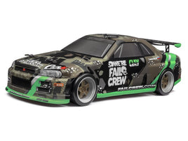 HPI Racing - Fail Crew Nissan Skyline R34 GT-R Painted Body (fits 150mm Micro RS4) - Hobby Recreation Products