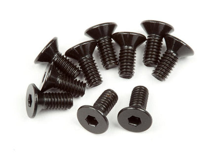 HPI Racing - Flat Head Screw, M2.5X6mm, Hex Socket, (10pcs) - Hobby Recreation Products