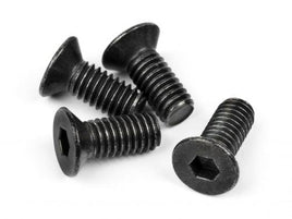 HPI Racing - Flat Head Screw, M4X10mm, Hex Socket/Thin Type, (4pc) - Hobby Recreation Products