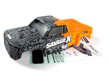 HPI Racing - GT-6 Sportcab Painted Truck Body (Grey/Orange) - Hobby Recreation Products
