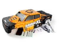HPI Racing - GTXL-6 Kingcab Painted Truck Body (Black/Orange) - Hobby Recreation Products