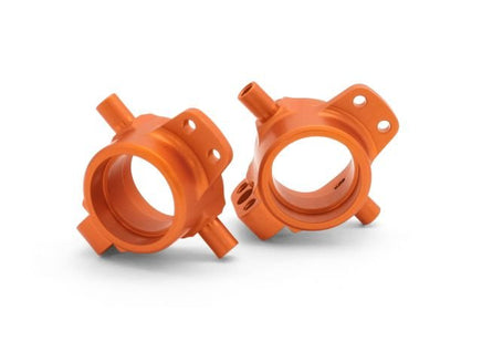 HPI Racing - HD Aluminum Front Hub Carrier (Orange/2pcs), Cup Racer - Hobby Recreation Products
