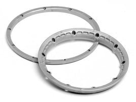 HPI Racing - Heavy Duty Wheel Bead Lock Rings, Silver, (for 2 Wheels), Baja 5SC/T/R - Hobby Recreation Products