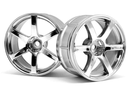 HPI Racing - LP29 Wheel, Yokohama AVS Model T6, Chrome, (2pcs) - Hobby Recreation Products
