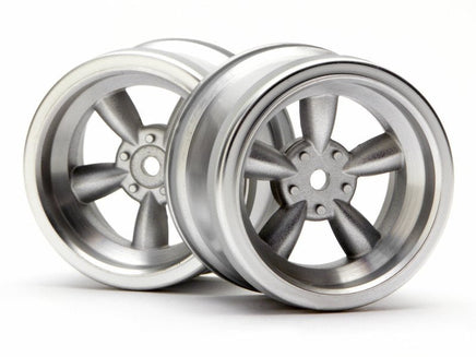 HPI Racing - Matte Chrome Vintage 5 Spoke Wheel, 31mm, 6mm Offset (2pcs) - Hobby Recreation Products