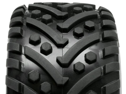 HPI Racing - Mounted Goliath Tire, 178X97mm, on Blast Wheel, Chrome, Savage X - Hobby Recreation Products