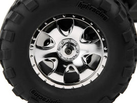 HPI Racing - Mounted GT2 Tire, S Compound, on Warlock Wheel, Chrome Glued, Includes Molded Inserts - Hobby Recreation Products
