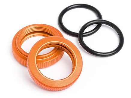 HPI Racing - Shock Adjuster Nut, 20mm, Orange, (2pcs), Baja 5T - Hobby Recreation Products