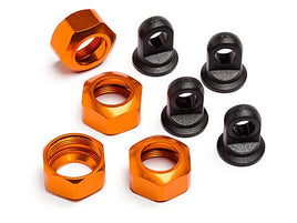 HPI Racing - Shock Caps for 101090, 101091 and 101185 Trophy Series, 4pcs (Orange) - Hobby Recreation Products