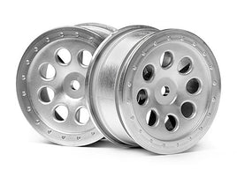 HPI Racing - ST-8 Wheel, Matte Chrome, 0mm Offset, (2pcs) - Hobby Recreation Products
