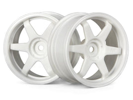 HPI Racing - TE37 Wheel 26mm White 3mm Offset/Fits 26mm Tire - Hobby Recreation Products