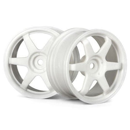 HPI Racing - TE37 Wheel, 26mm, White 6mm Offset, Fits 26mm Tire - Hobby Recreation Products