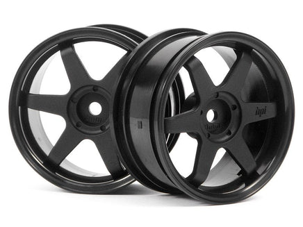 HPI Racing - TE37 Wheels, 26mm-3mm Offset, Black, Fits 26mm Tire - Hobby Recreation Products