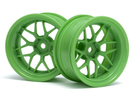 HPI Racing - Tech 7 Wheel, Green, 52X26mm, 9mm Offset, (2pcs) - Hobby Recreation Products