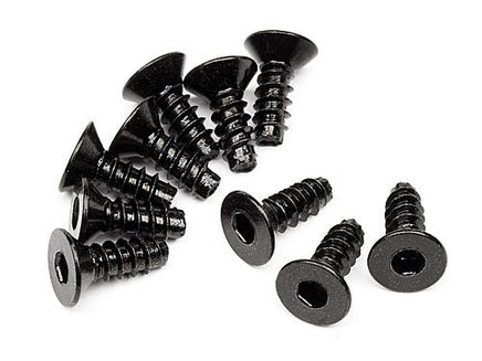 HPI Racing - TP Flat Head Screw, M3X8mm, Hex Socket, (10pcs) - Hobby Recreation Products