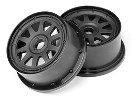 HPI Racing - TR-10 Wheel, Black, 120X60mm, -4mm Offset, for Baja 5SC/T - Hobby Recreation Products