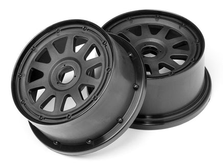 HPI Racing - TR-10 Wheel, Black, 120X65mm, -10mm Offset, Baja 5SC/T - Hobby Recreation Products