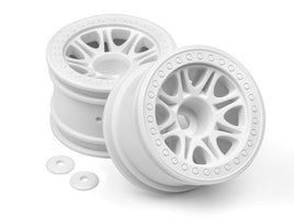 HPI Racing - White Split 8 Truck Wheel, for the Firestorm or Wheely King (2pcs) - Hobby Recreation Products