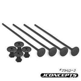 J Concepts - 1/10th Off-Road Tire Stick, Holds 4 Mounted Tires, Black - Hobby Recreation Products