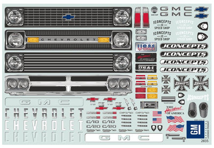 J Concepts - 1970 Chevy C10 Clear Body, 12.3" Wheelbase - Hobby Recreation Products