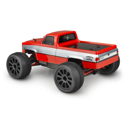 J Concepts - 1982 GMC K10 Traxxas 1/16th E-Revo Clear Body - Hobby Recreation Products