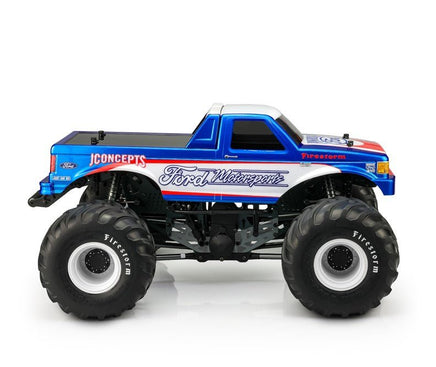J Concepts - 1989 Ford F-250 Monster Truck Body w/ Racerback, fits Losi LMT, Axial SMT10 - Hobby Recreation Products
