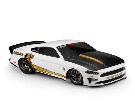 J Concepts - 2018 Ford Mustang Clear Body (Cobra Jet), Fits DR10, 22S, Drag Slash - 11.00" Width & 13" Wheelbase - Hobby Recreation Products